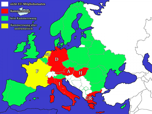 Europakarte - Kammerzwang