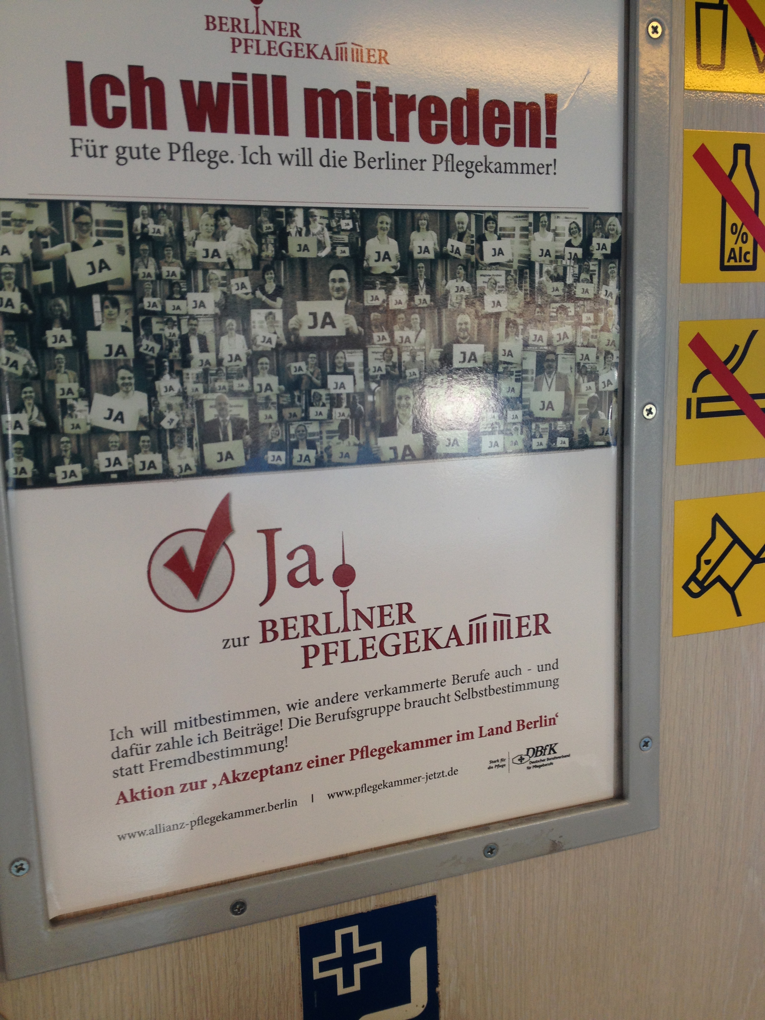 Werbung in Berlin für Pflegekammer